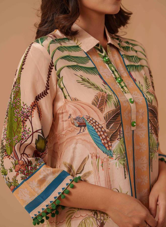 DW Women Tropical Print Tunic and Trousers Co-Ords - Image 4